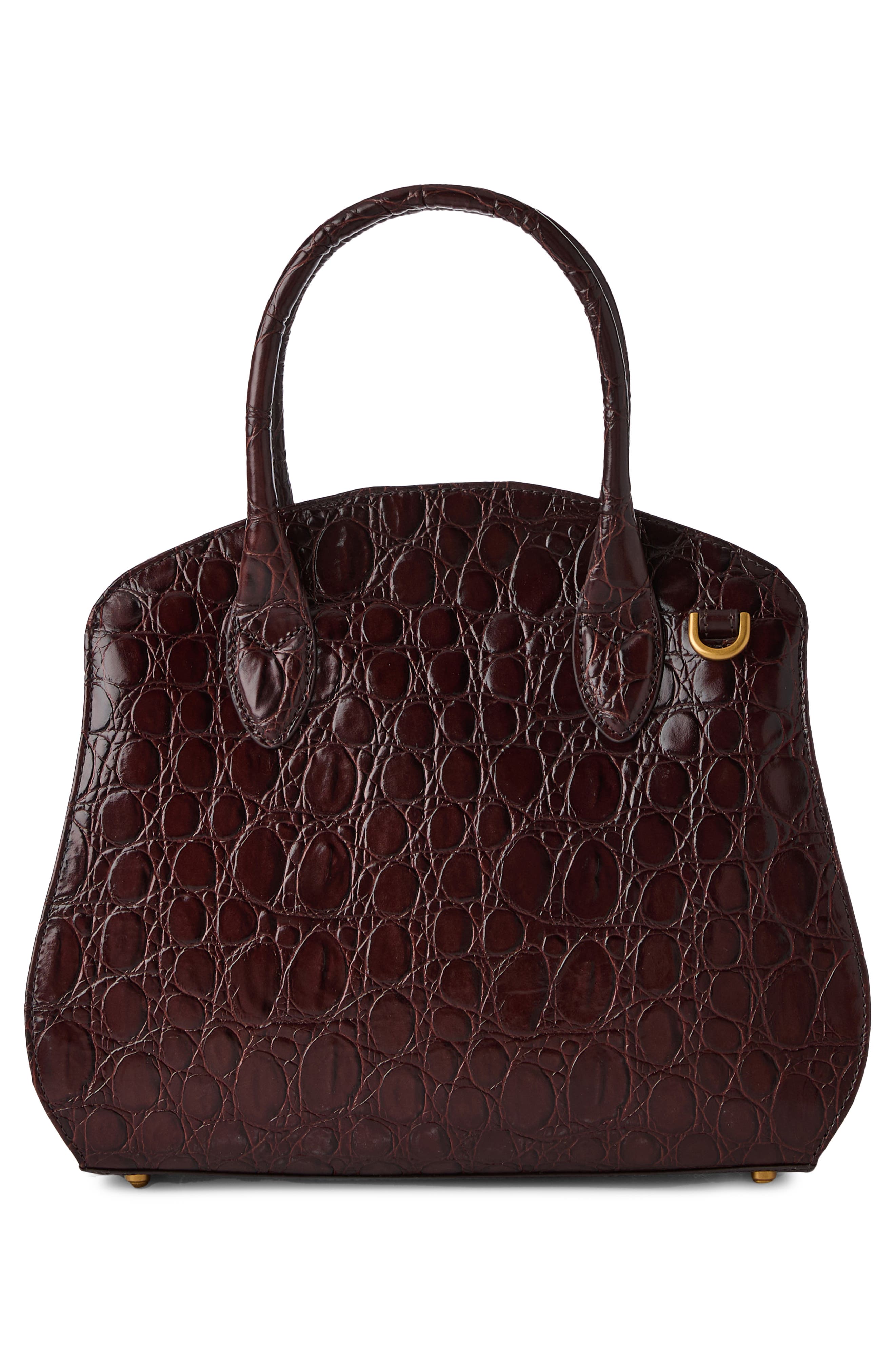 Brahmin Rosetta Lizard Embossed Leather Satchel, Alternate, color, 