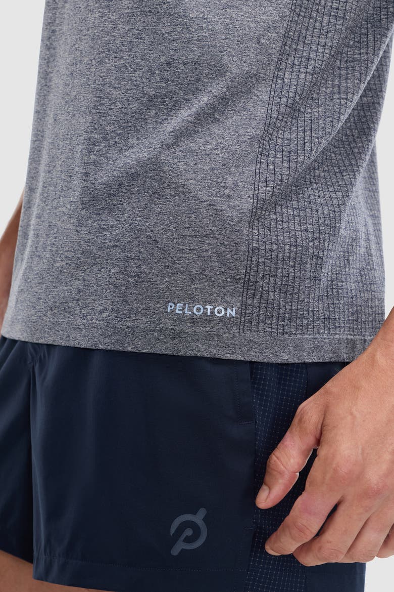 Seamless Melange Tee, Alternate, color, Deep Navy