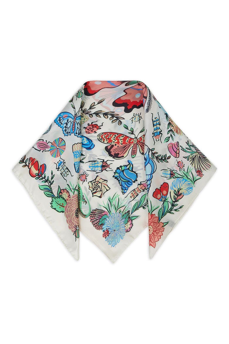 Motif Satin Bandana, Alternate, color, IVORY