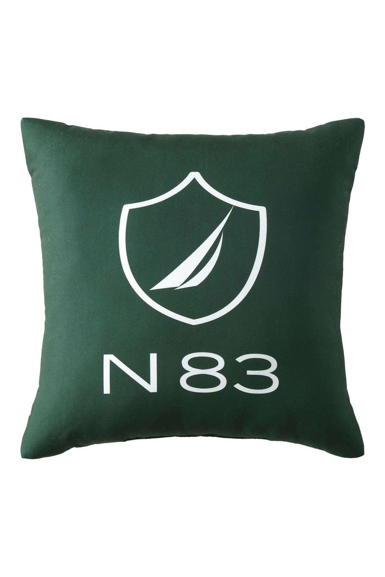 N83 Boat Microfiber Throw Pillow, Main, color, DARK GREEN