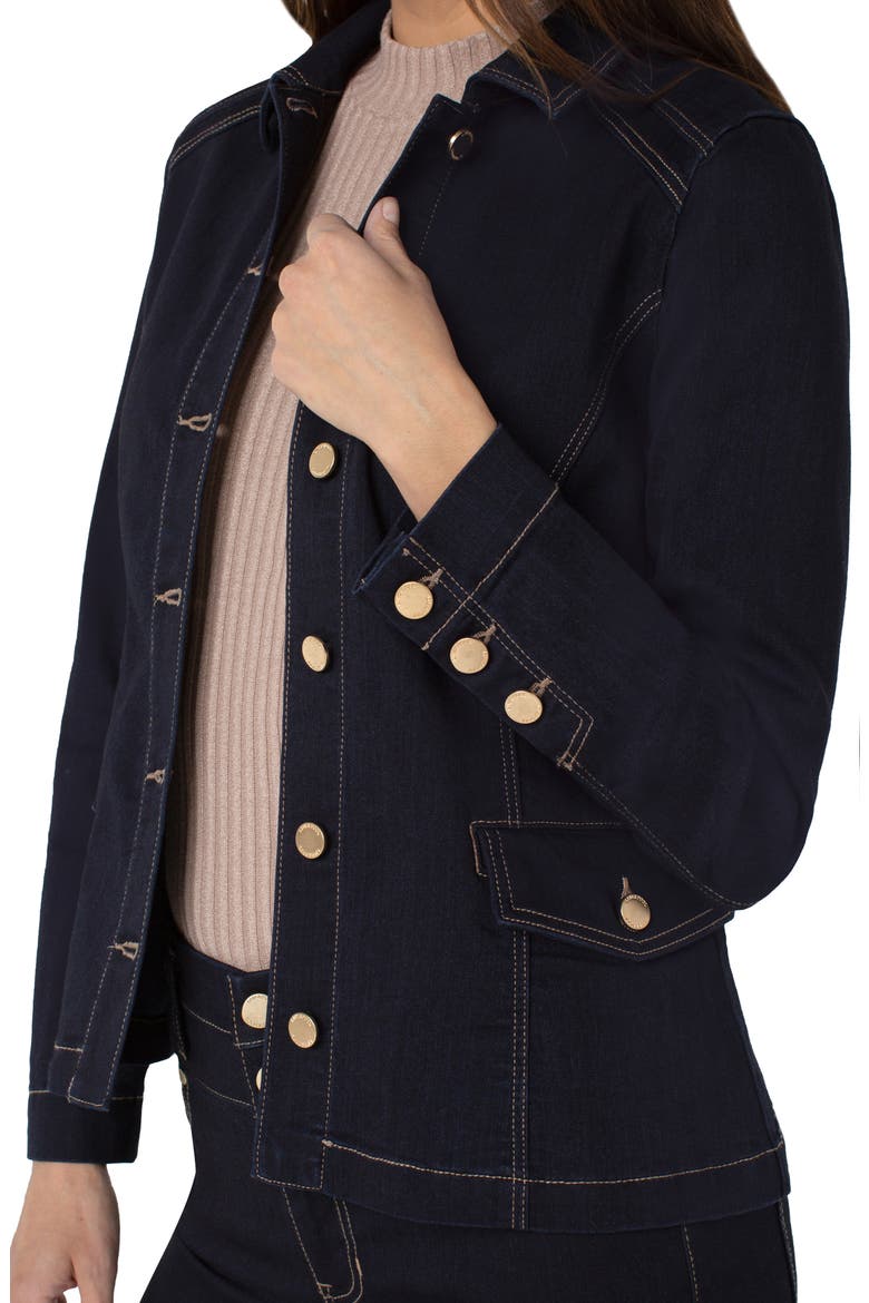 Tailored Denim Jacket, Alternate, color, CLARK