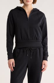 MARIKA Roxie Crop Quarter Zip Hoodie