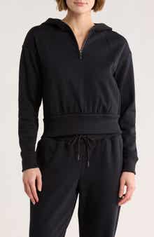 MARIKA Roxie Crop Quarter Zip Hoodie
