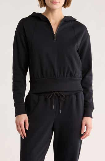 MARIKA Roxie Crop Quarter Zip Hoodie