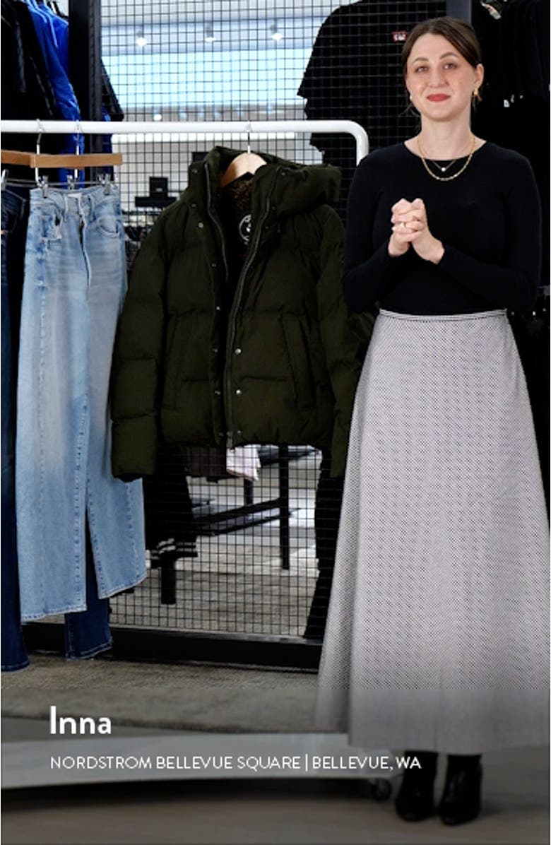 Calliope Water Resistant Faux Shearling Trim Puffer Jacket, sales video thumbnail