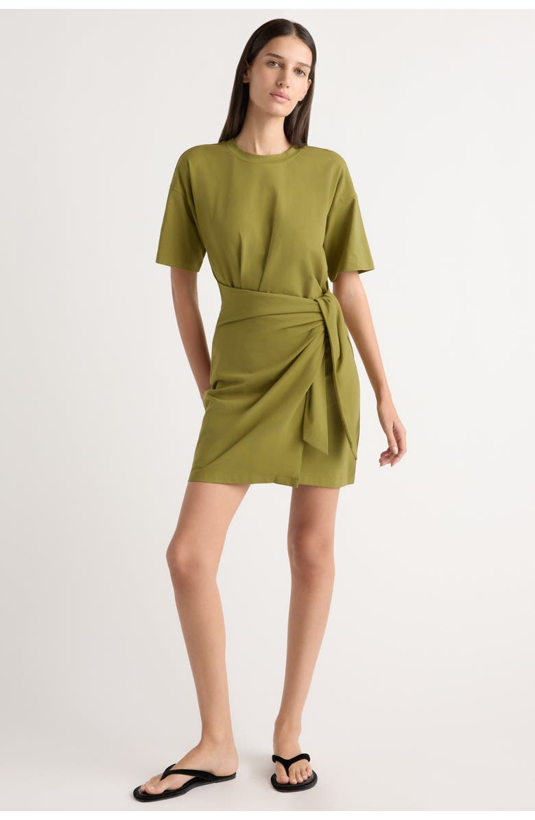 Modern Citizen Fallon Organic Cotton T-Shirt Wrap Dress, Main, color, Acid Green