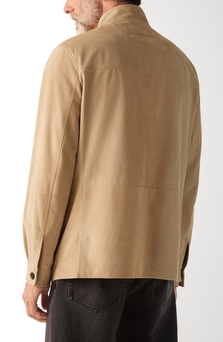 ZEGNA Suede Chore Jacket, Alternate, color, Beige