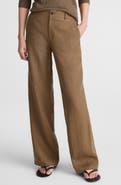Madewell Zoe Relaxed Straight Leg Linen Pants