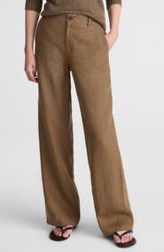 Madewell Zoe Relaxed Straight Leg Linen Pants