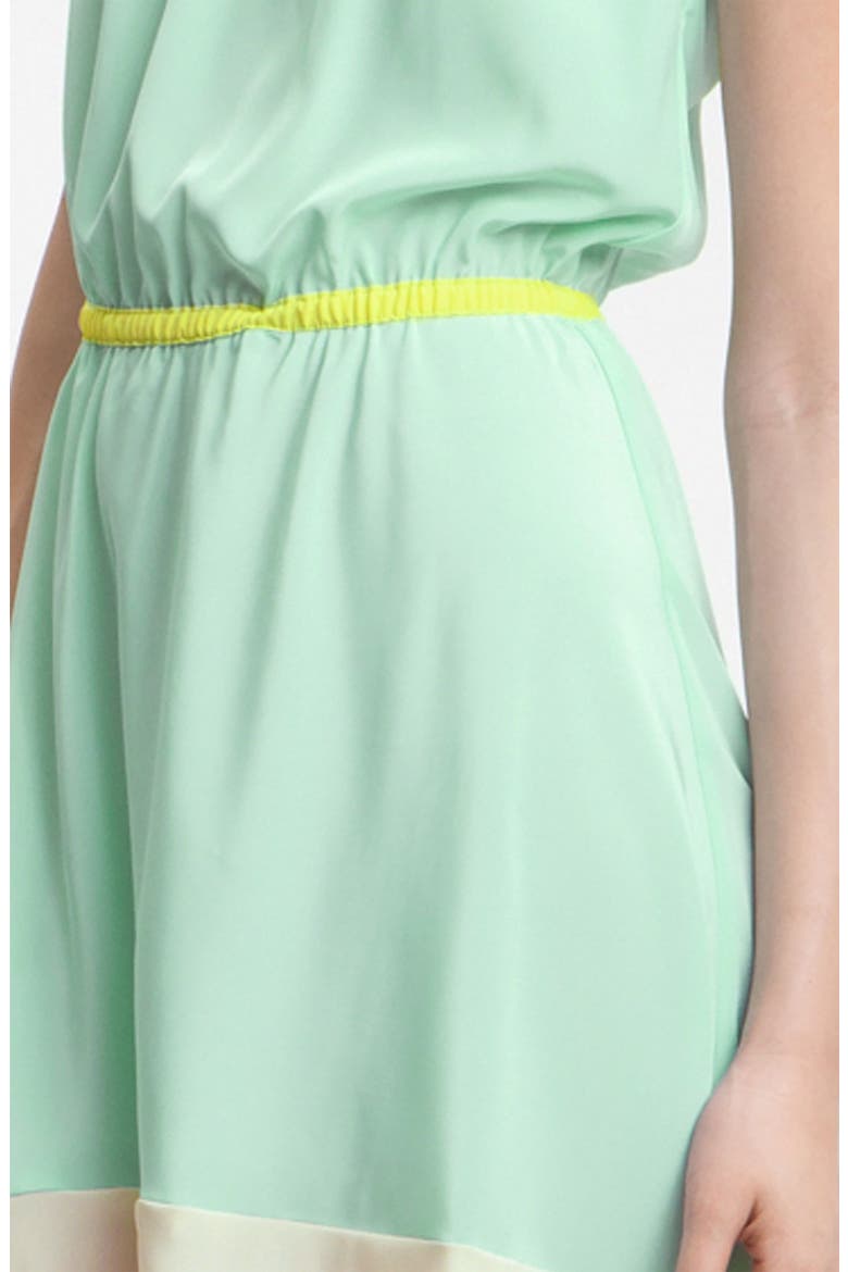 Colorblock Asymmetrical Hem Dress, Alternate, color, SKY