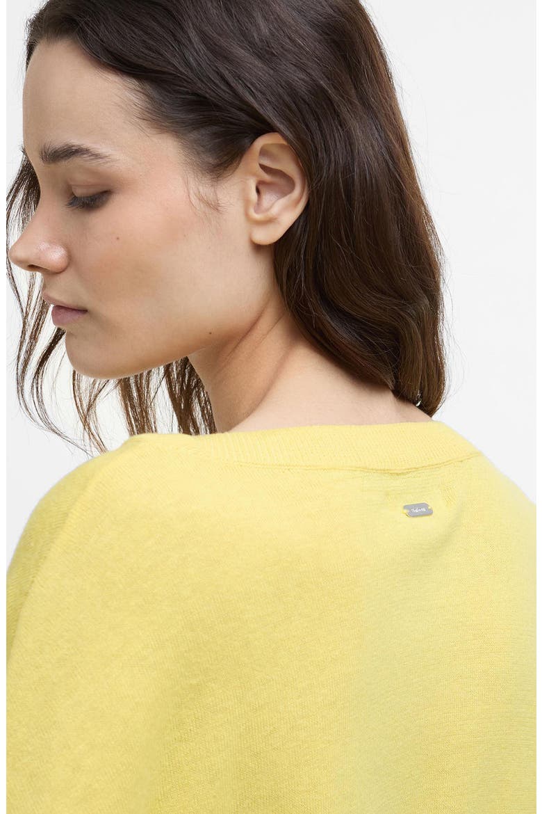 Lucy Jersey Cotton & Linen Sweater, Alternate, color, SUNRAY YELLOW