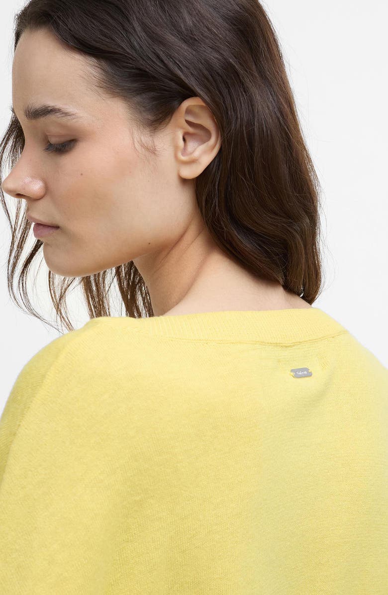 Barbour Lucy Jersey Cotton & Linen Sweater, Alternate, color, Sunray Yellow