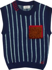 KÚR Stripe Wool Blend Sweater Vest