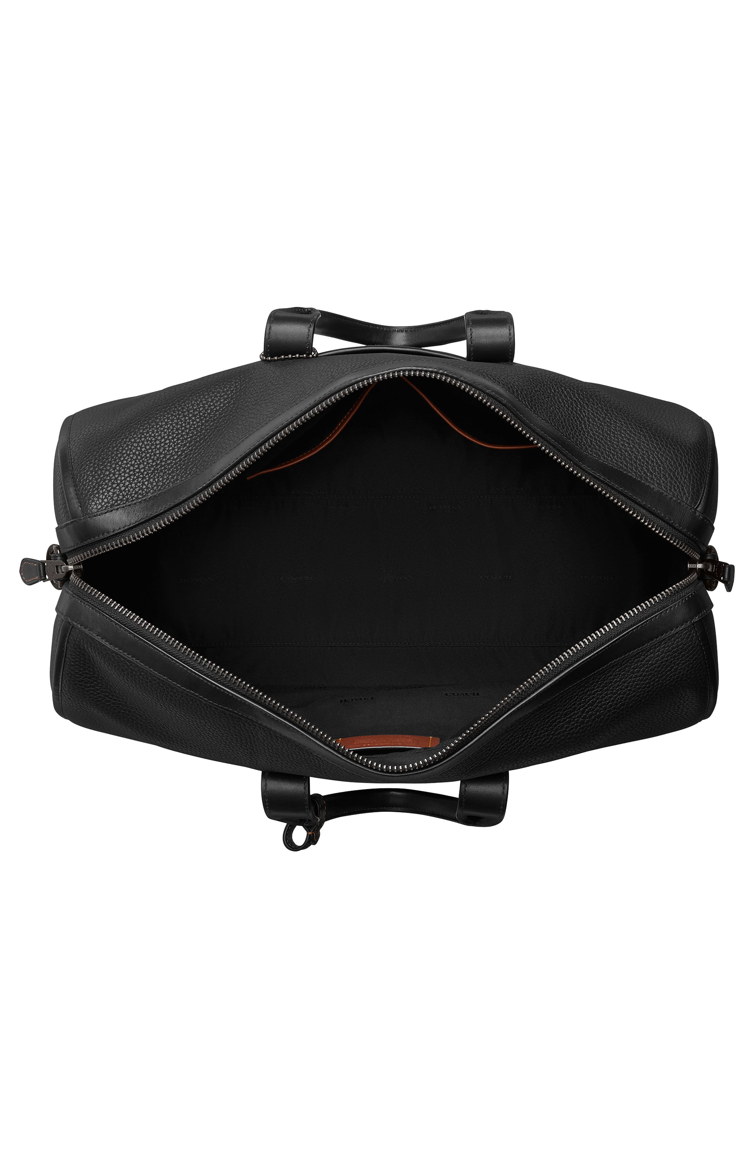 COACH Gotham Pebble Leather Duffle Bag, Alternate, color, 