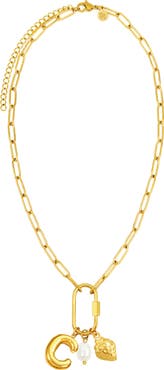 Petit Moments Carabiner Initial Necklace