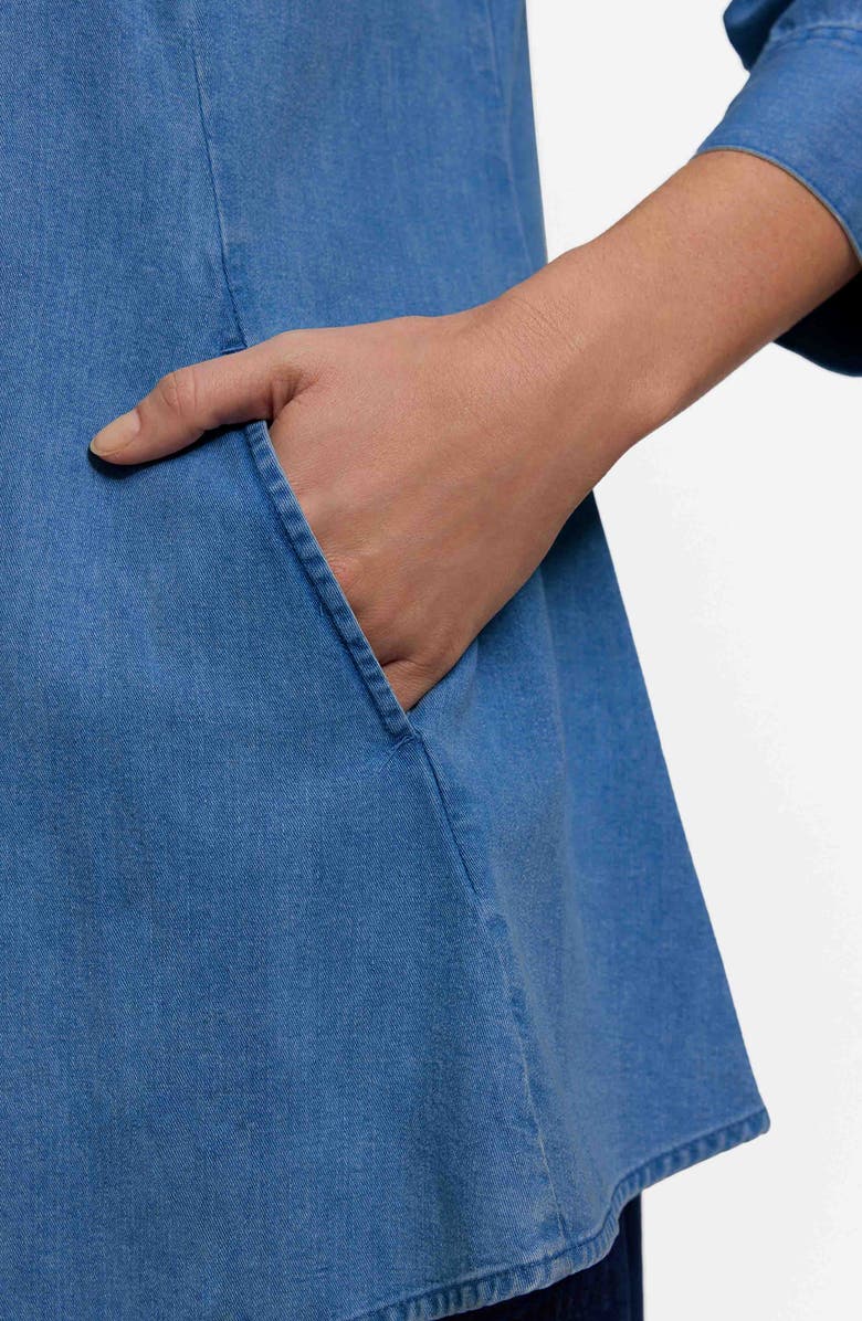 Foxcroft Cici Denim Tunic, Alternate, color, Medium Wash Blue