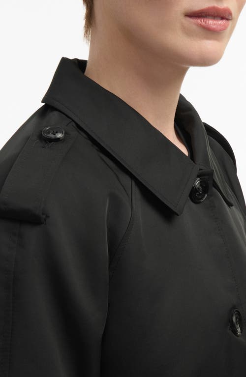 Hunter Stacy Water Resistant Gabardine Trench Coat In Black