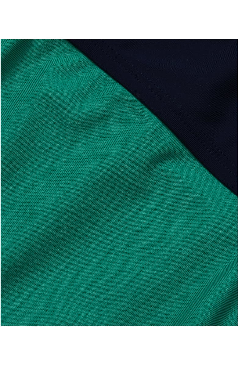 Lands' End Girls Wrap Seersucker One Piece Swimsuit, Alternate, color, Navy/Green Colorblock