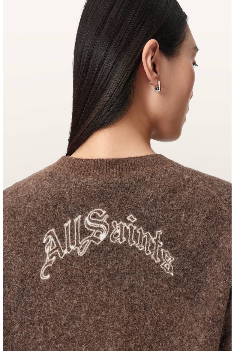 Ribspill Crewneck Sweater, Alternate, color, HOT CHOC BROWN