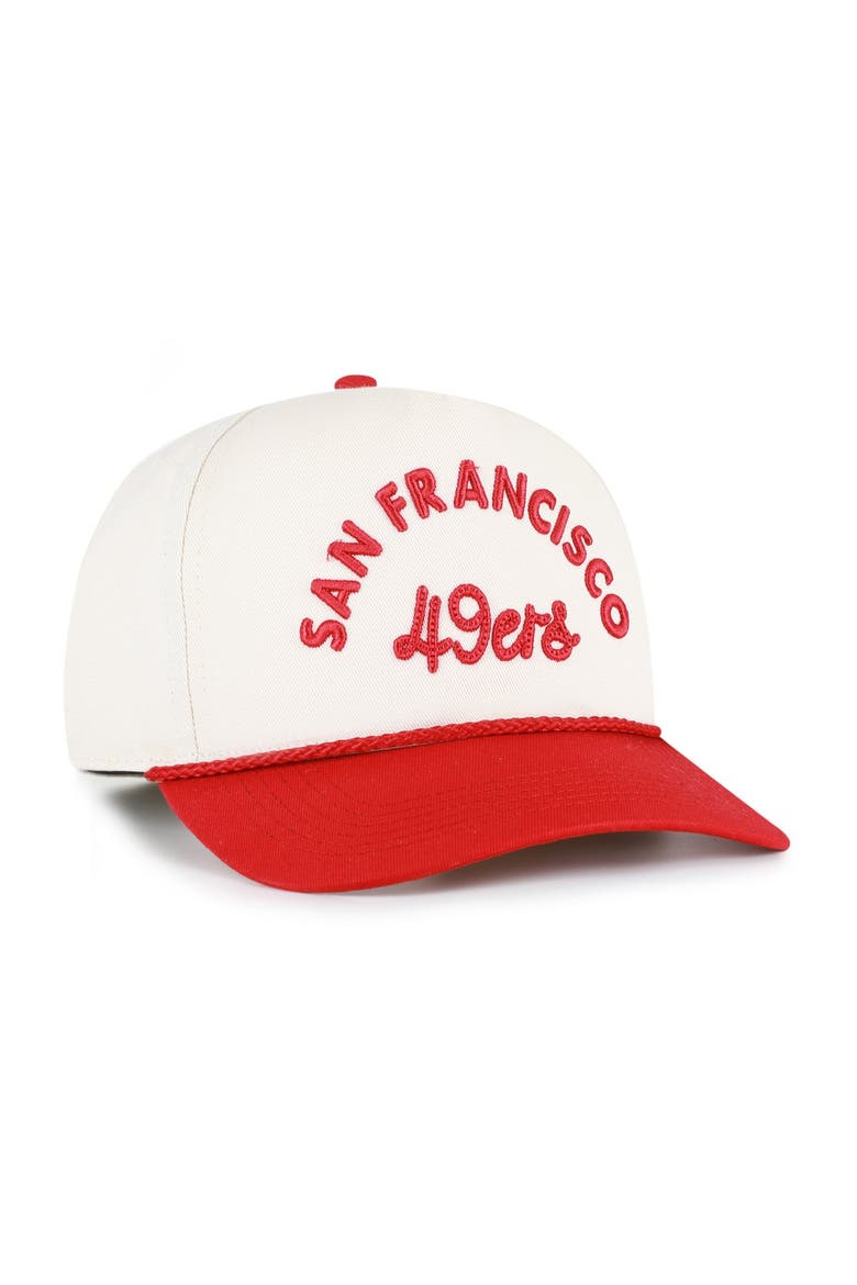 Women's '47 Natural San Francisco 49ers Rope Script Hitch Adjustable Hat, Alternate, color, Natural
