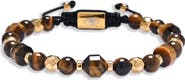 EYE CANDY LOS ANGELES Men's Finn Tiger's Eye Beaded Bracelet