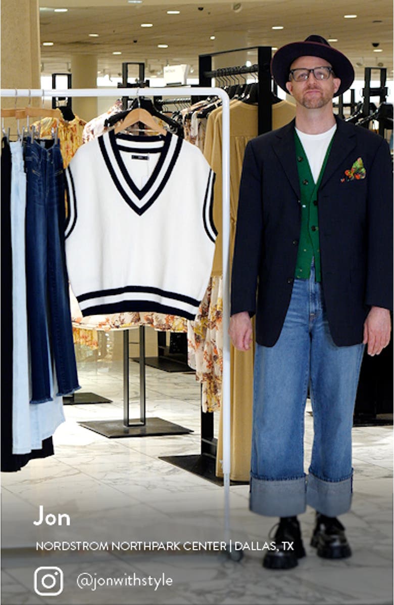 Tipped V-Neck Sweater Vest, sales video thumbnail