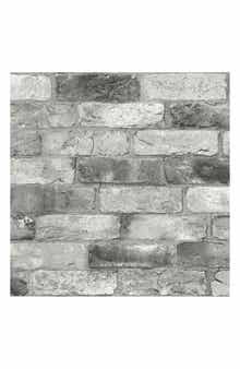 Wallpops Grey London Brick Peel & Stick Wallpaper