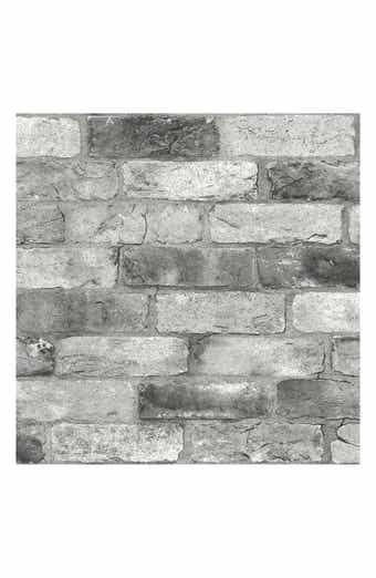 Grey London Brick Peel & Stick Wallpaper