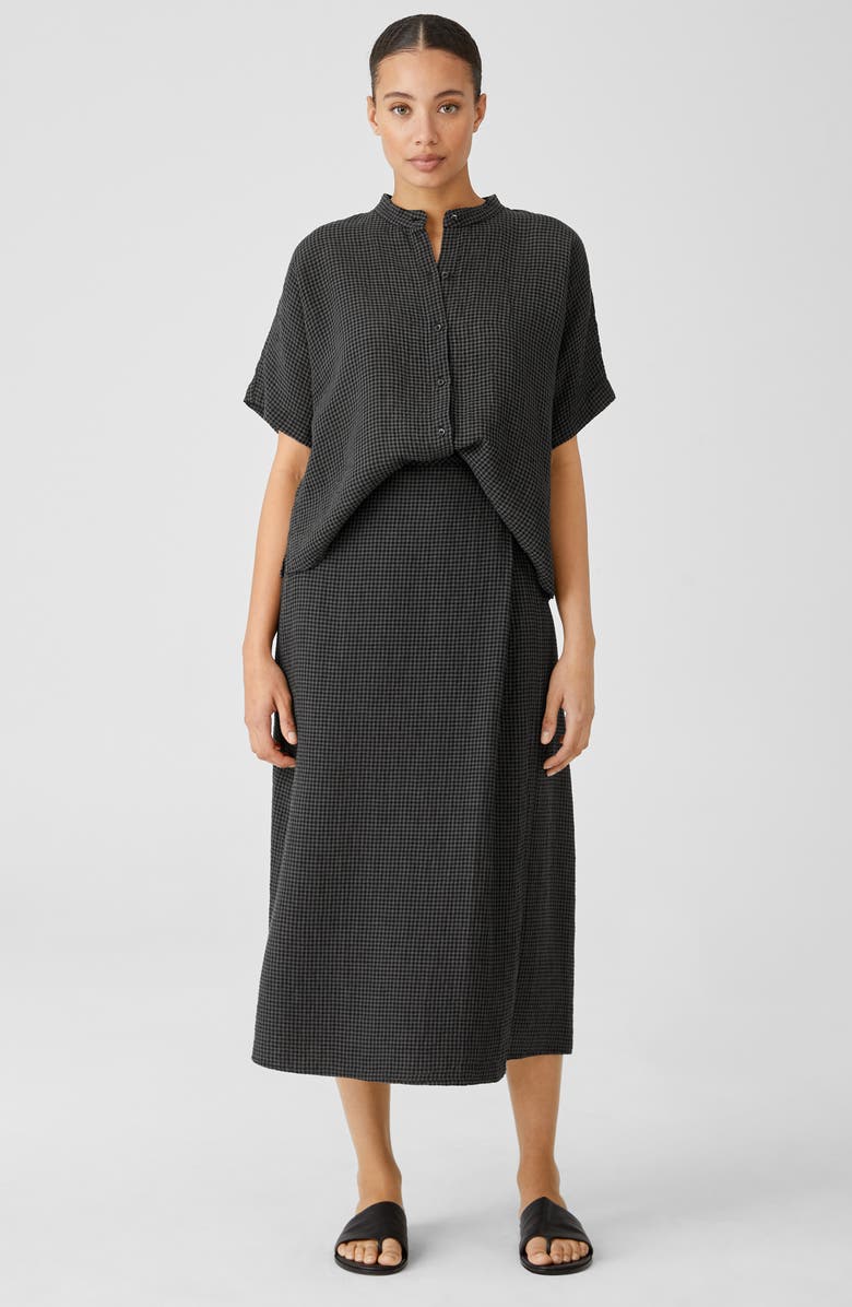 Eileen Fisher Organic Linen Wrap Midi Skirt, Alternate, color, 