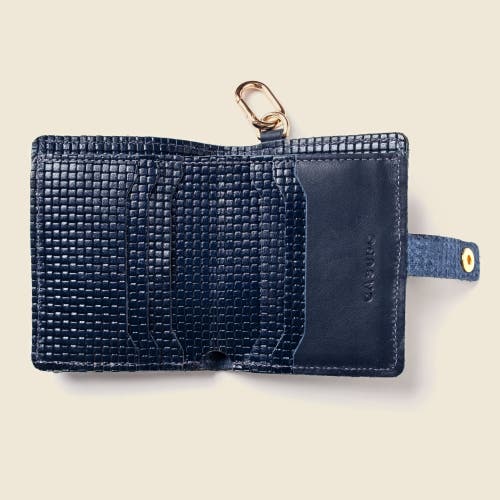Casupo Wallet With Snap And Key Ring In Blue
