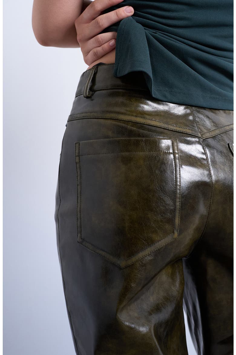 Faux Leather Wide Leg Pants, Alternate, color, LIGHT GREEN