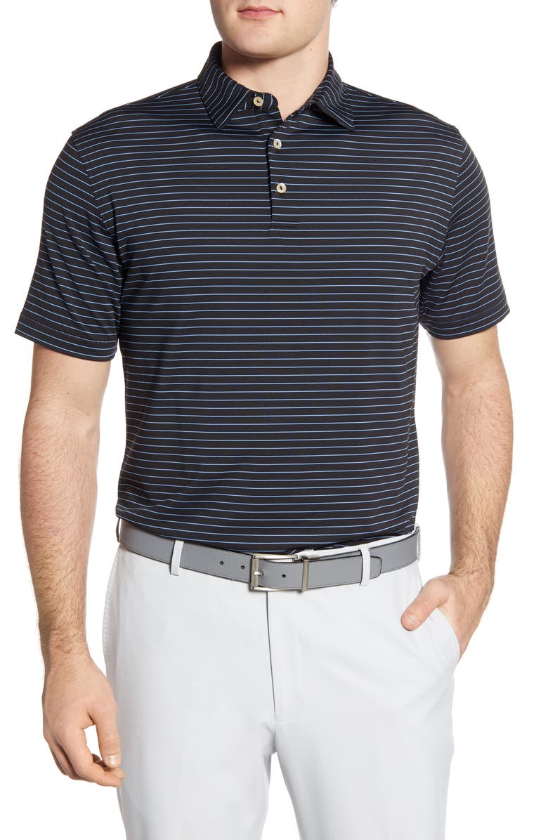 Peter Millar Crafty Stripe Stretch Polo, Main, color, 