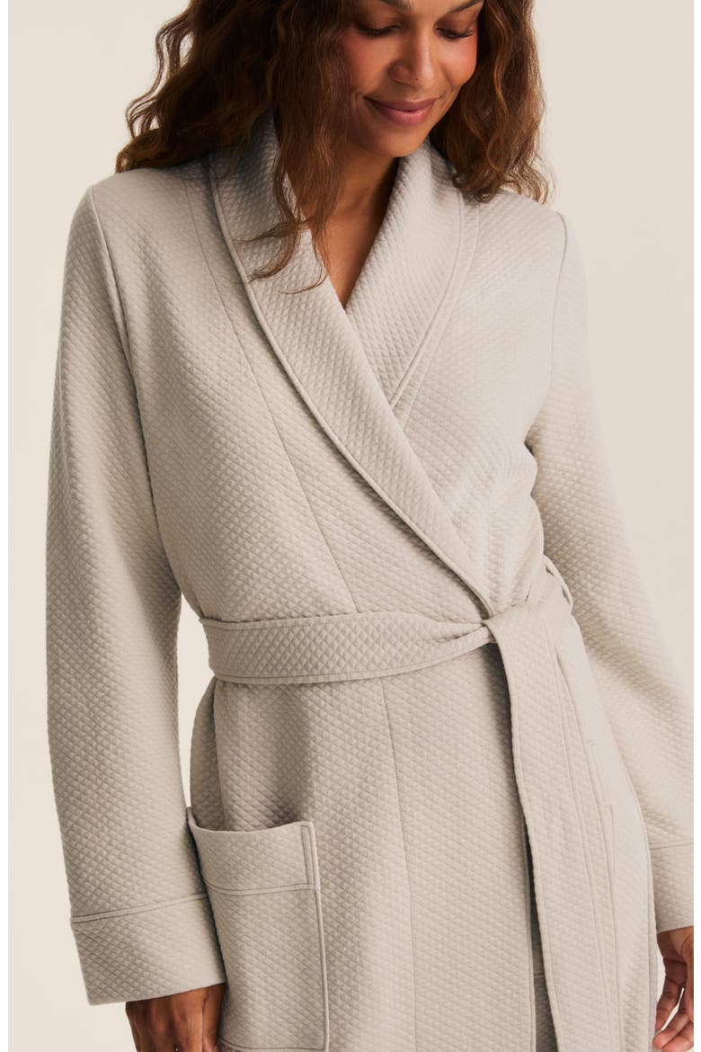 Ophelia Jacquard Pima Cotton Blend Robe, Alternate, color, MINK