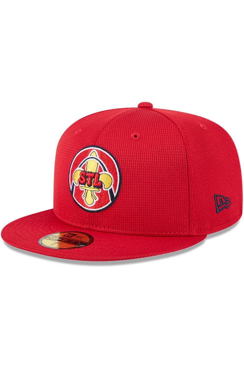 Men's New Era Red St. Louis Cardinals City Connect Batting Practice 59FIFTY Fitted Hat, Alternate, color, Red