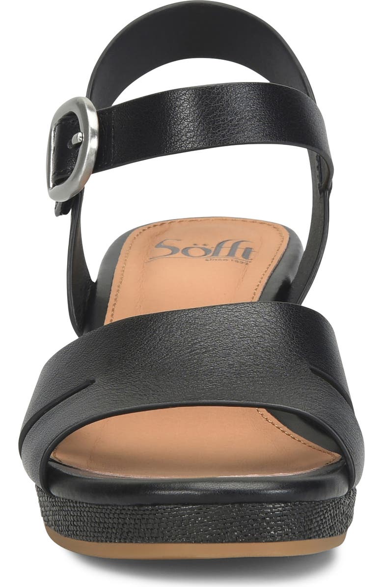 Söfft Vanessa Ankle Strap Platform Wedge Sandal, Alternate, color, Black