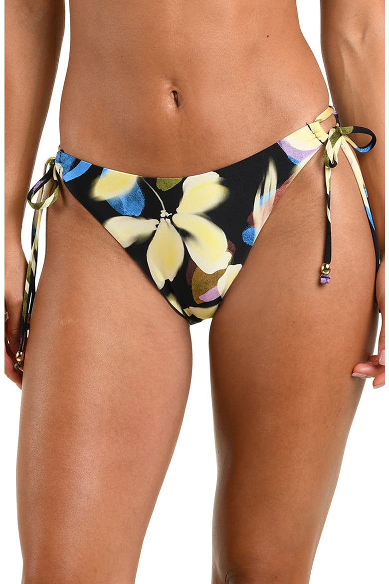 Afterglow Cheeky Tie Side Swim Bottoms, Main, color, BLACK MULTI