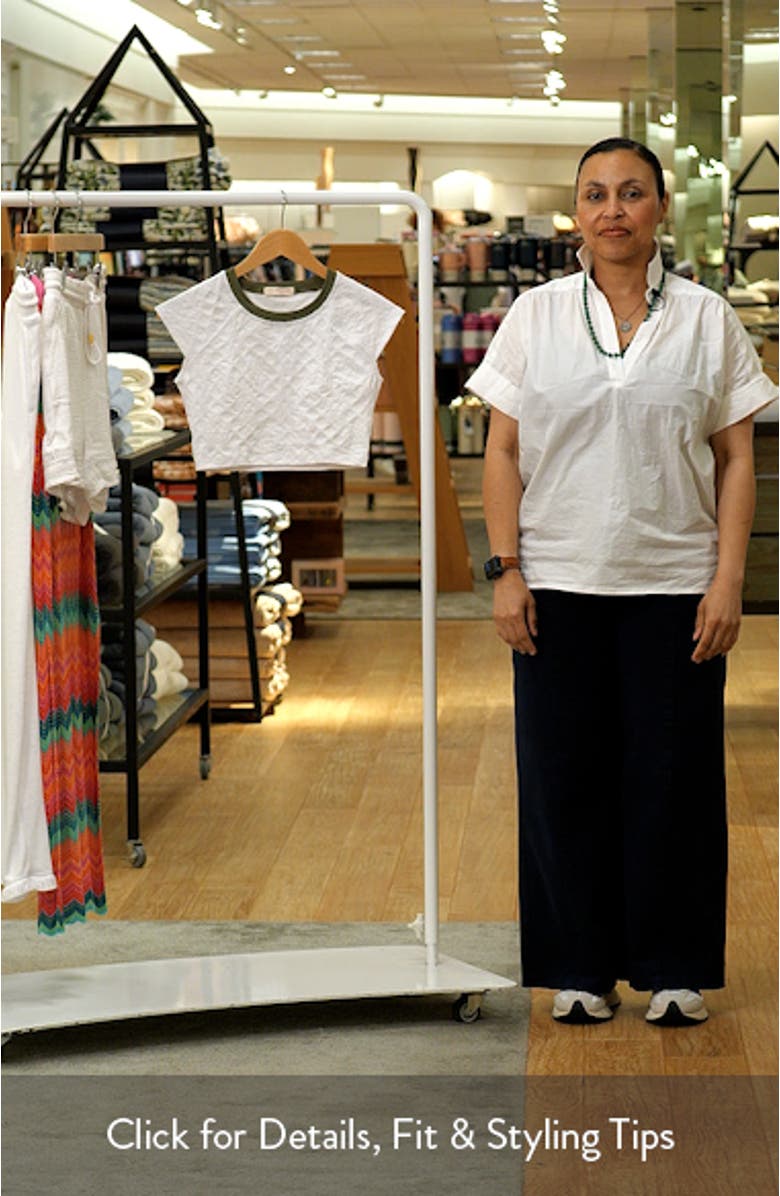 Sonny Jacquard Crop Cover-Up T-Shirt, sales video thumbnail