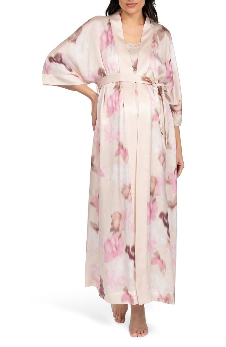 Seraphine Print Maternity Robe, Main, color, 