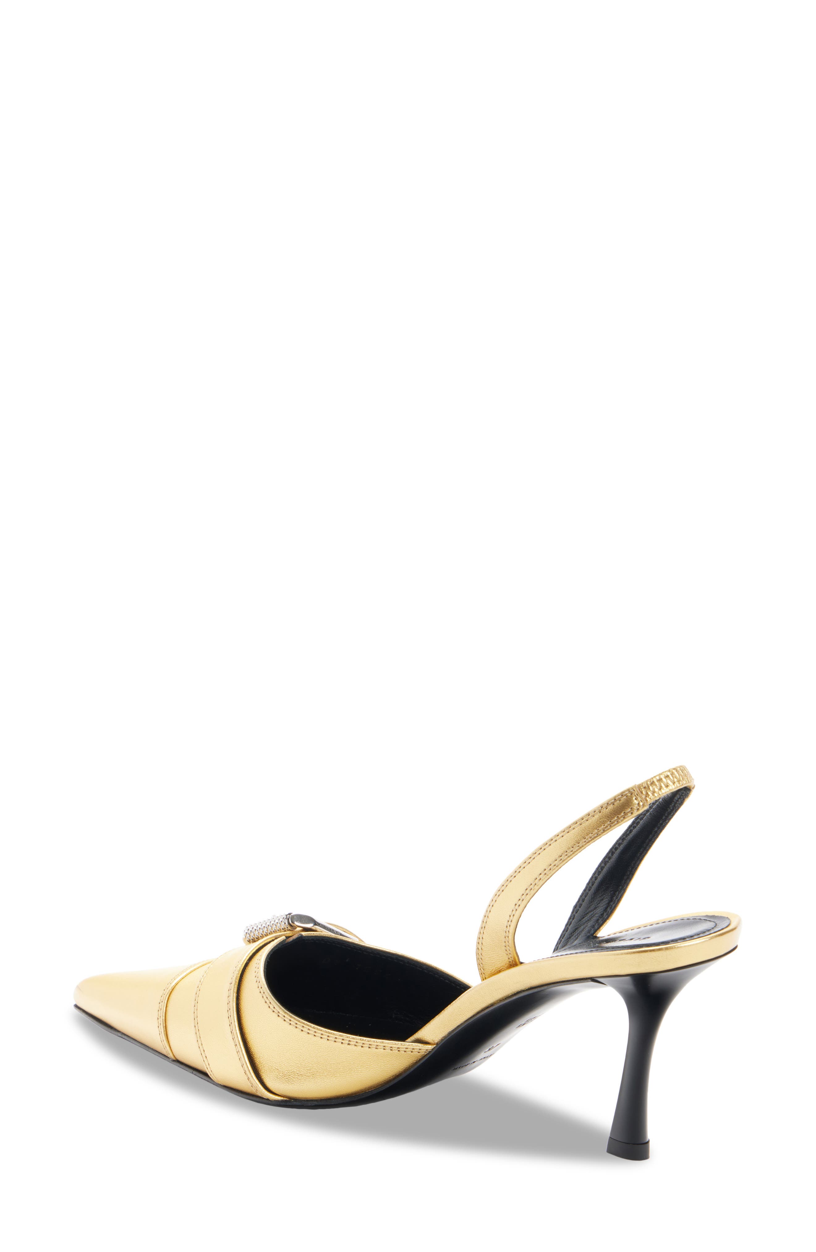 Voyou Pointed Toe Slingback Pump, Alternate, color, GOLDEN