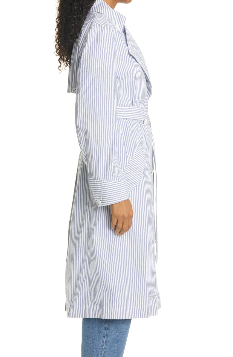 rag & bone Adriene Stripe Trench Coat, Alternate, color,