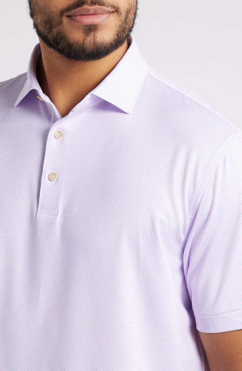 Peter Millar Phoenix Performance Jersey Polo, Alternate, color, White/ Cottage Blue