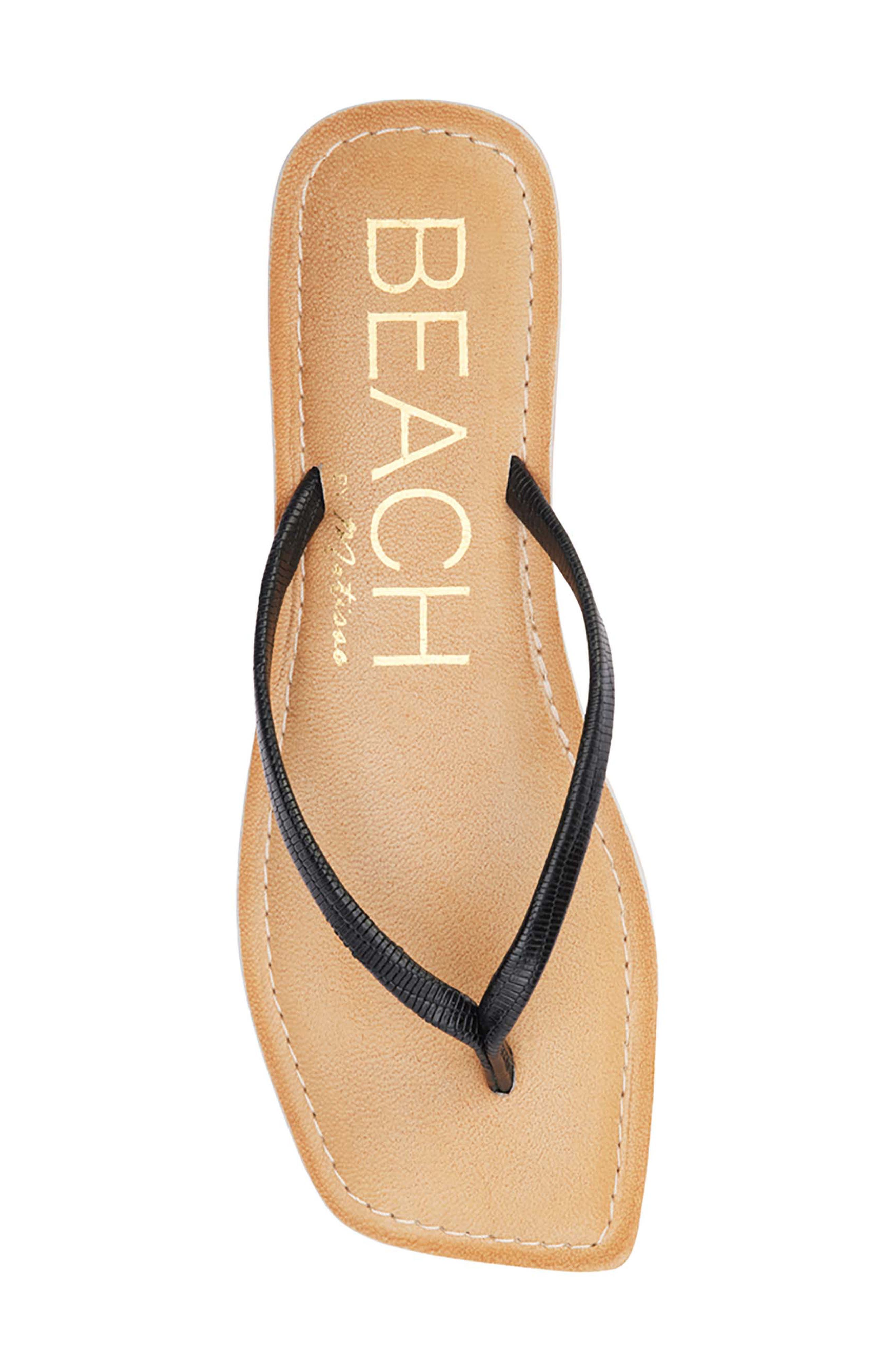 BEACH BY MATISSE Bungalow Flip Flop, Alternate, color, Black Lizard