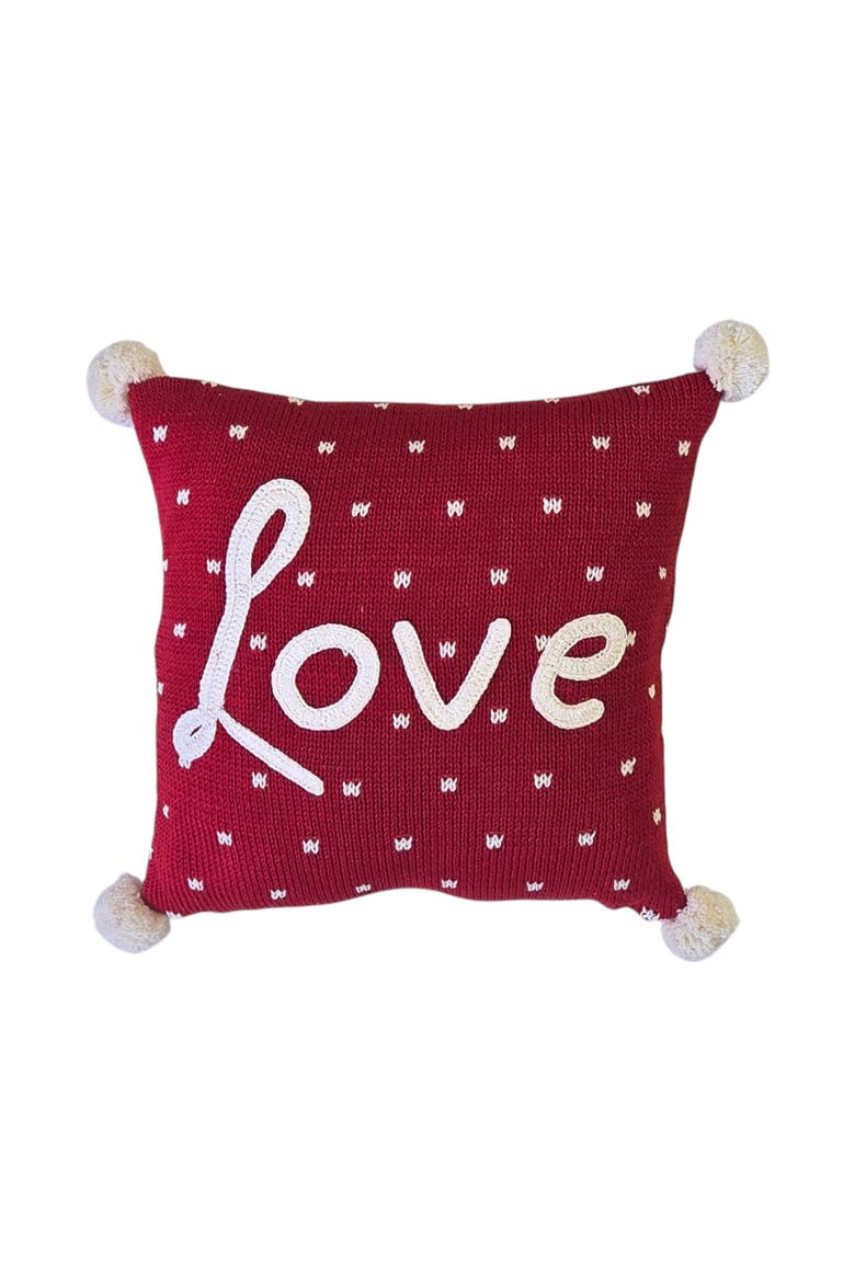 10" Love Pillow, Main, color, Red