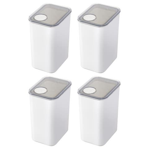 Large Canister with Removable Pour Cap - Set of 4 - White