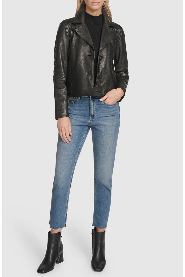 Paluma Leather Jacket, Alternate, color, BLACK
