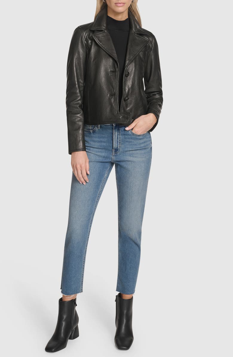 Andrew Marc Paluma Leather Jacket, Alternate, color, Black