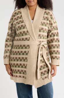 Joseph A Textured Tie Front Cardigan