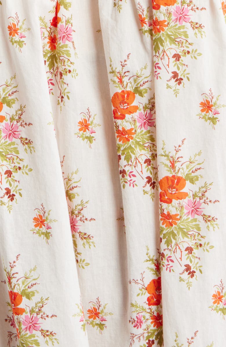 DÔEN Julia Floral Print Organic Cotton Shift Dress, Alternate, color, Rose Petit Bouquet De Chamonix