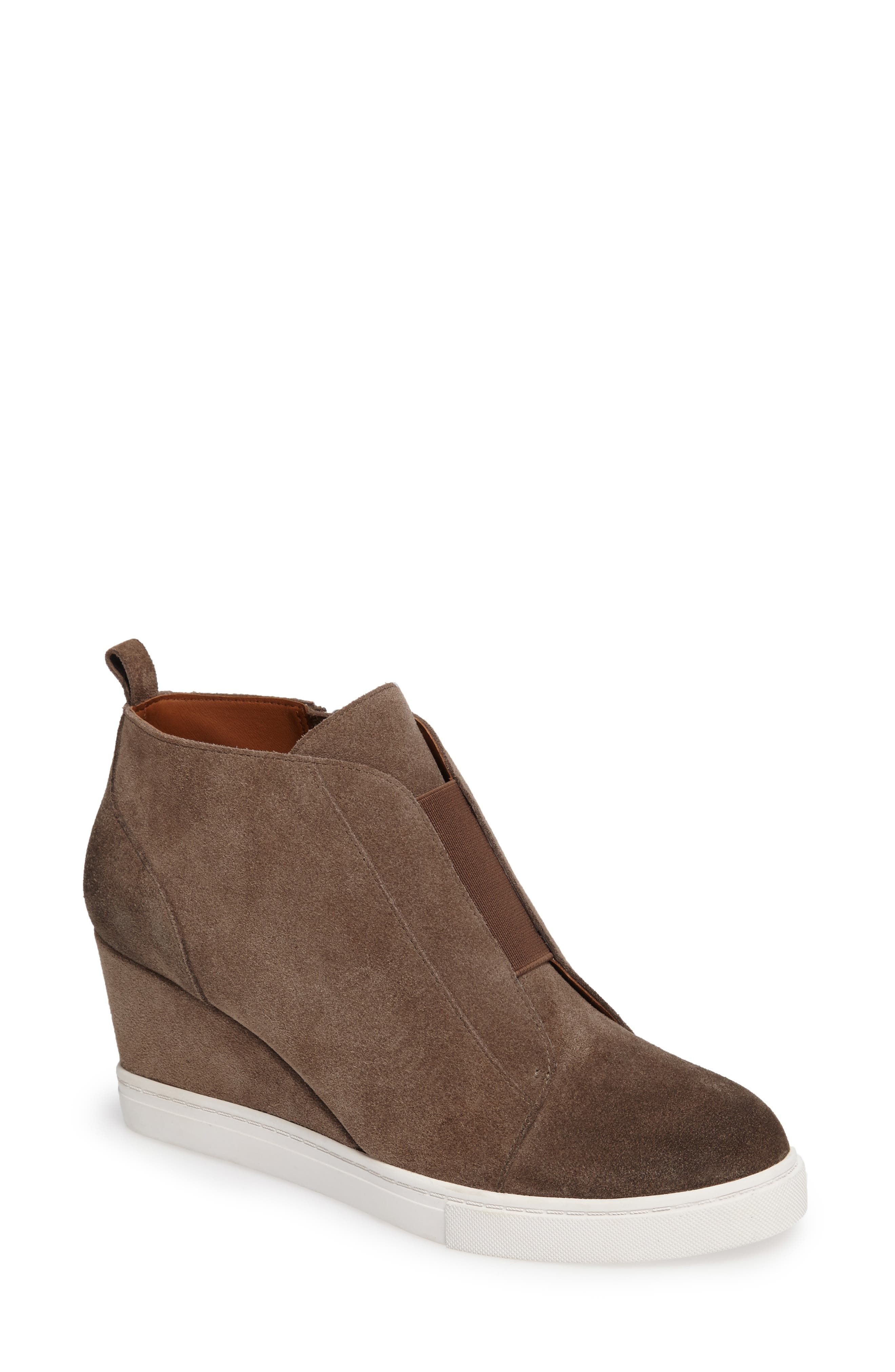 Felicia Wedge Sneaker, Main, color, TAUPE SUEDE