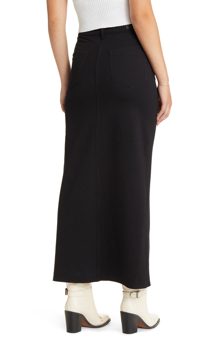 BLANKNYC Slit Front Ponte Maxi Skirt, Alternate, color,